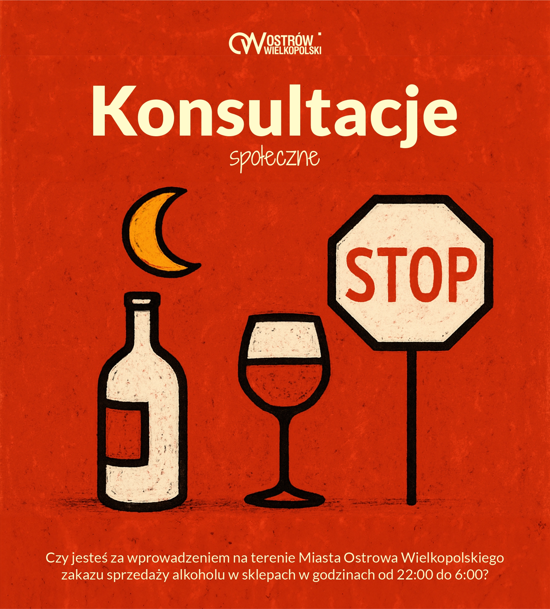 aktualność: Konsultacje społeczne:  zakaz sprzedaży napojów alkoholowych w godzinach 22:00-6:00